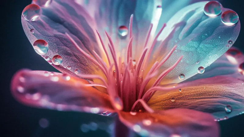 flower water droplets, macro photography, petal, stamen, pistil, nature freshness, beauty wallpaper