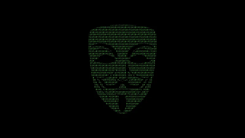 Anonymous, Binary code, AMOLED wallpaper 5K