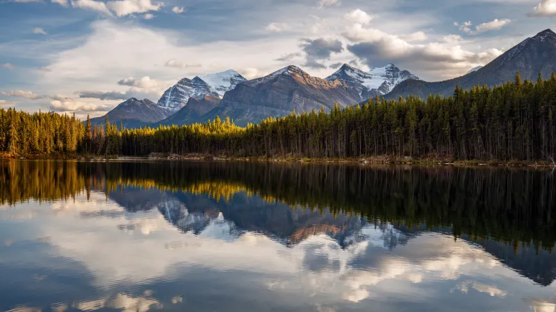 Lake Louise 5K Wallpaper, Banff National Park, Summer, Reflection, Alberta, Canada, Daytime