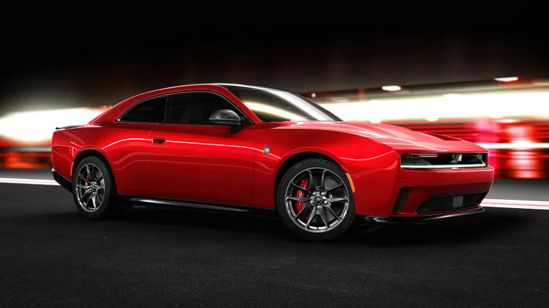 Dodge Charger Daytona Scat Pack, Red car wallpaper, Muscle car, 2024, 5K