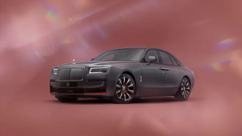 Rolls-Royce Ghost, 10K wallpaper, 2024, 5K, 8K, Pastel red, Pastel background