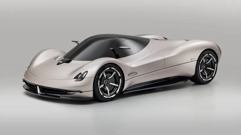 Pagani Alisea, Champagne hypercar, Grey studio, 2024, 8K wallpaper