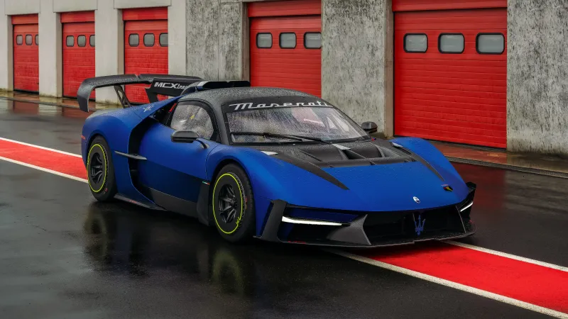 Maserati MCXtrema, 5K wallpaper, Race track, Track cars, Rain droplets
