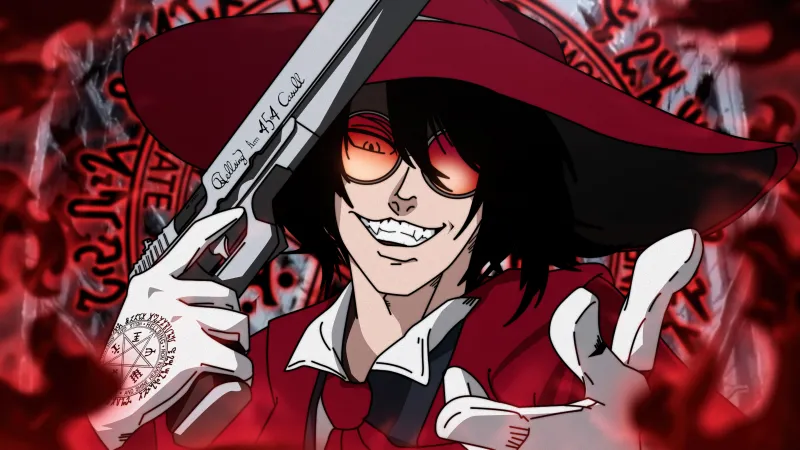 Alucard 5K background, Fan Art, Hellsing, 5K, Badass
