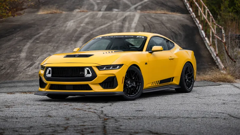Ford Mustang, Yellow cars, 2024, 5K wallpaper