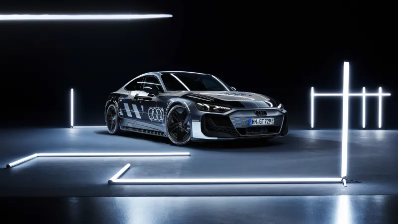 Audi RS e-tron GT Prototype, 2024, 5K wallpaper, LED lighting