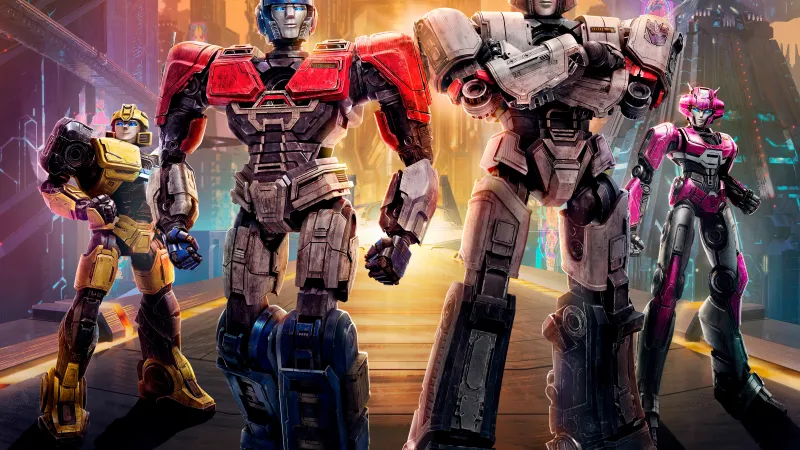 Transformers One, 5K wallpaper, Orion Pax (Optimus Prime), B-127 (Bumblebee), Elita One, D-16 (Megatron), Animation movies, 2024 Movies