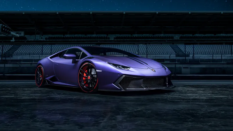 Lamborghini Huracan, 4K wallpaper, Purple aesthetic