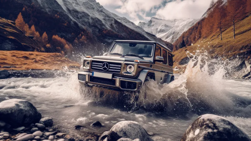 Mercedes-Benz AMG G 63, Off-Road SUV, G wagon 5K wallpaper, 5K, AI art