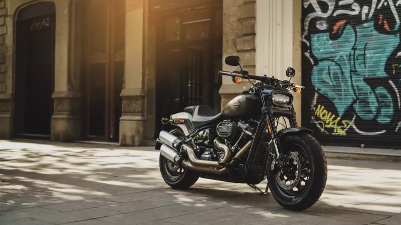 Harley-Davidson Fat Bob, 8K wallpaper