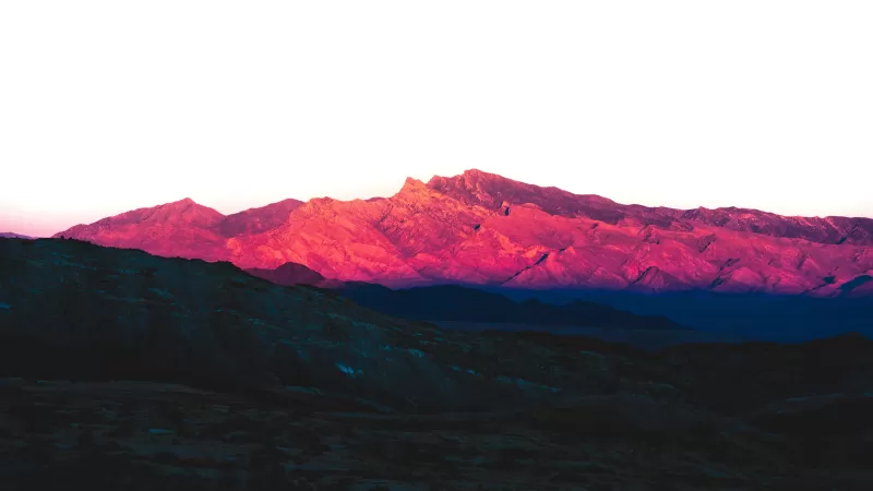 Purple mountains wallpaper, Nevada, Alpenglow