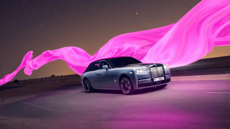 Rolls-Royce Phantom Series II, Pink aesthetic, 5K, 8K wallpaper