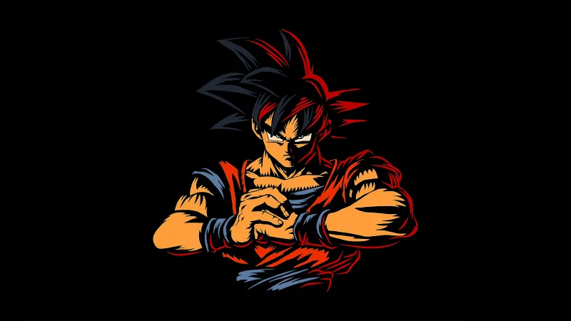 Goku, Dragon Ball, AMOLED Black background