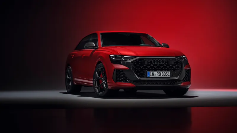 Audi RS Q8 performance, 8K, SUV, 2024, 5K wallpaper, Red cars