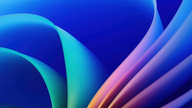 Blue abstract, Windows 11, 5K wallpaper