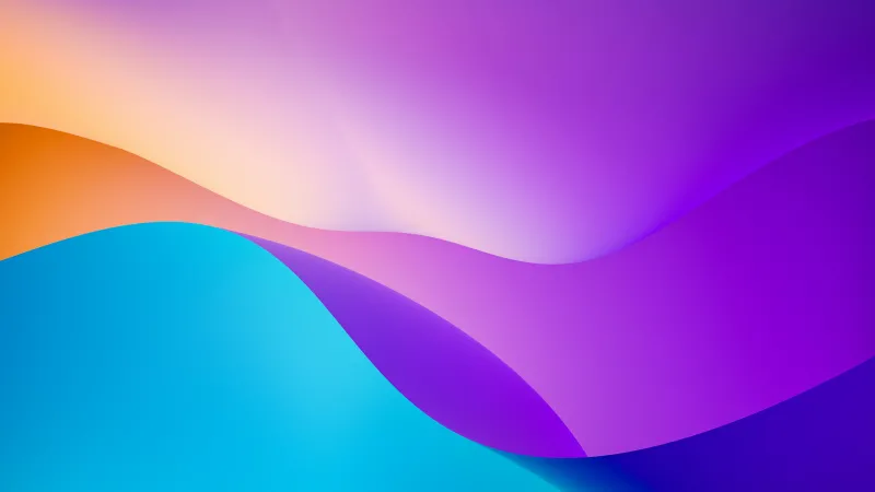 Colorful abstract, Gradient background, Waves, Purple curves