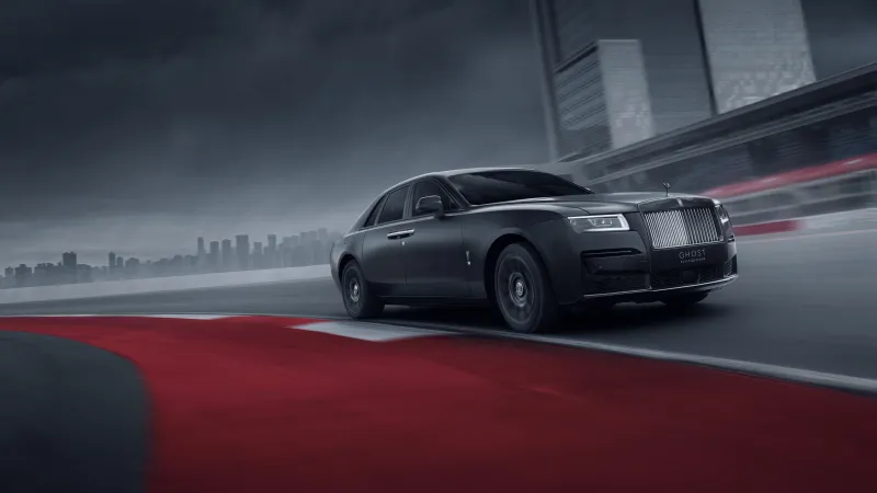 Rolls-Royce Black Badge Ghost, Race track, 5K, 8K wallpaper