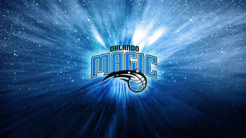Orlando Magic, Baseball team, 5K wallpaper, NBA, Blue background