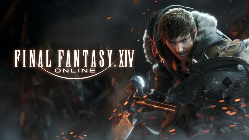 Final Fantasy XIV Online wallpaper, Warrior of Light, Dawntrail, Logo