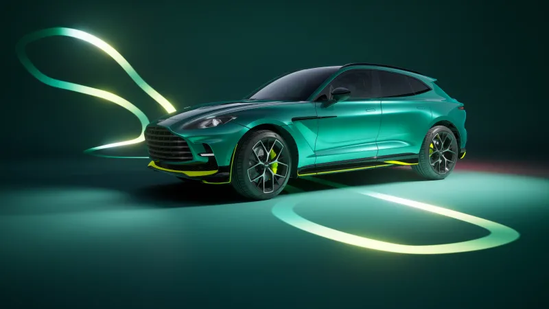 Aston Martin DBX707, Racing green SUV, Light painting, 2024, 8K wallpaper