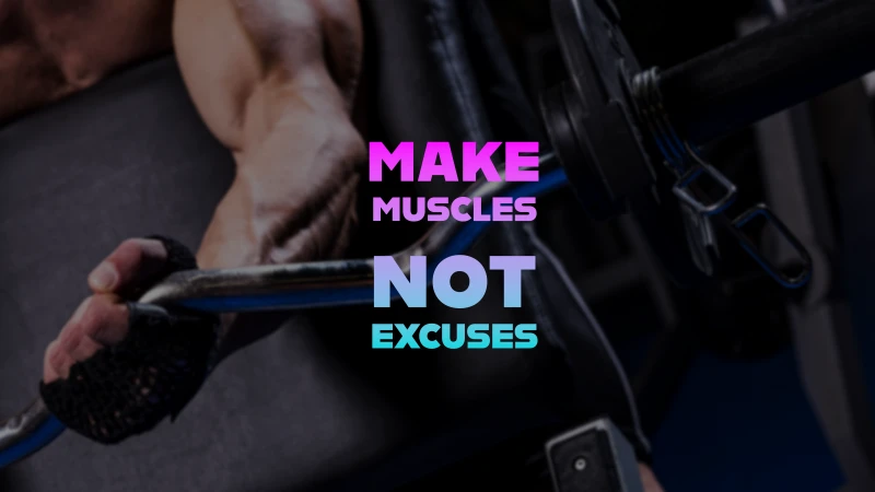Make Muscles Not Excuses, Gym motivation, Weight training, 5K wallpaper