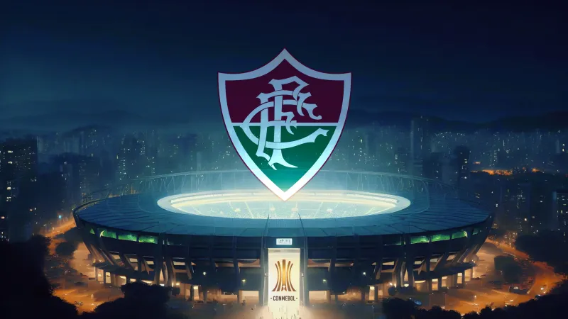 Fluminense FC crest, Maracanã stadium, Night, 4K wallpaper