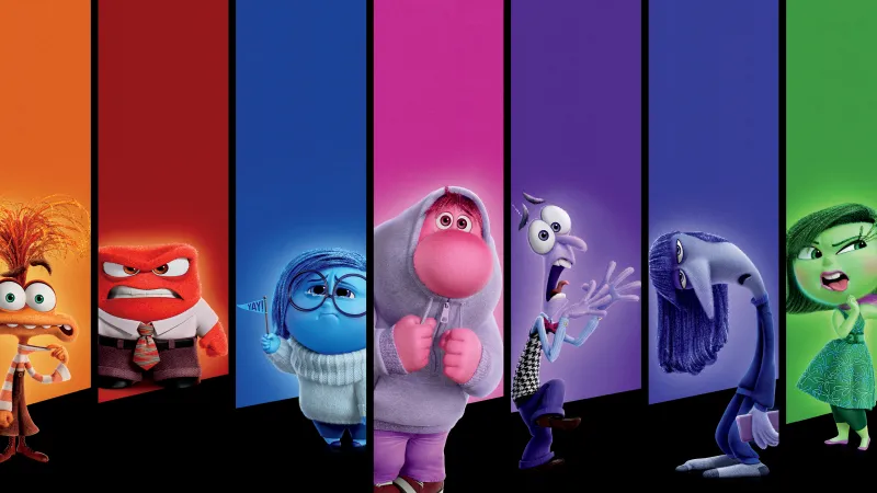 Inside Out 2, Character art, Ultrawide 4K wallpaper, 5K, Animation movies
