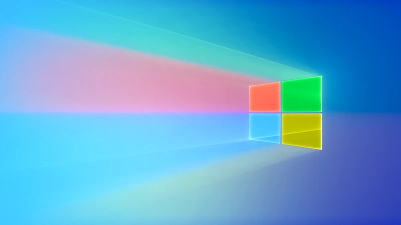 Windows 10, Windows logo, Colorful, Glossy, Gradient background