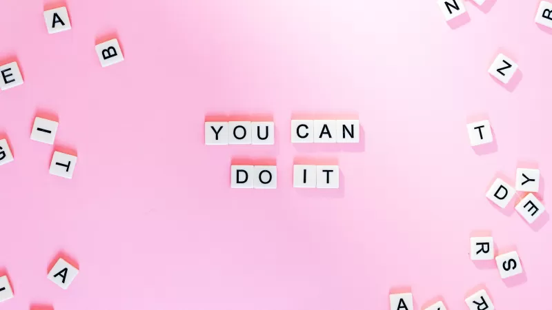You Can Do It, Pink background, Girly backgrounds, Motivational, Popular quotes, Letters, Aesthetic, 5K