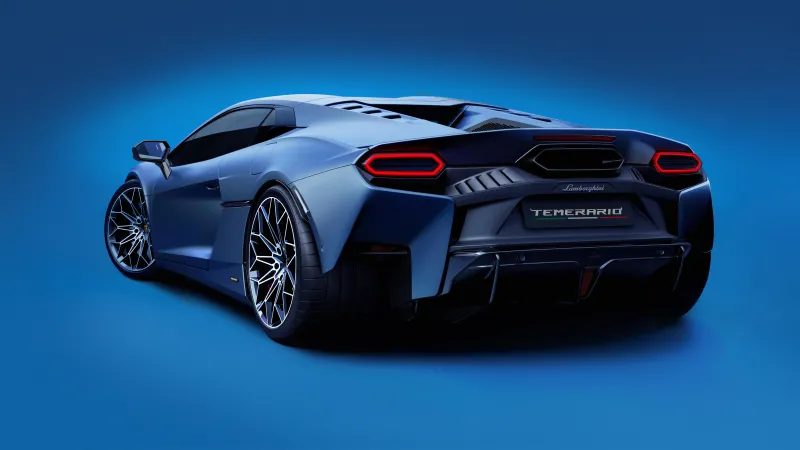 Lamborghini Temerario, Blue background 5K