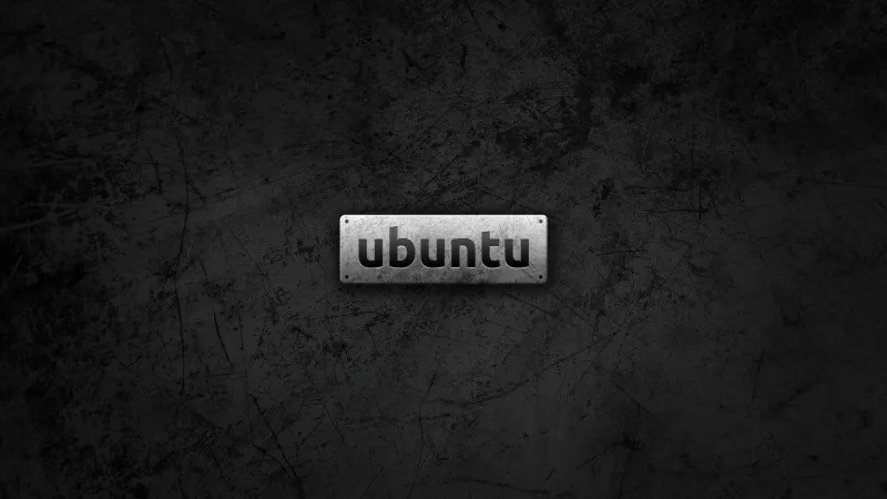 ubuntu Linux wallpaper, Monochrome background