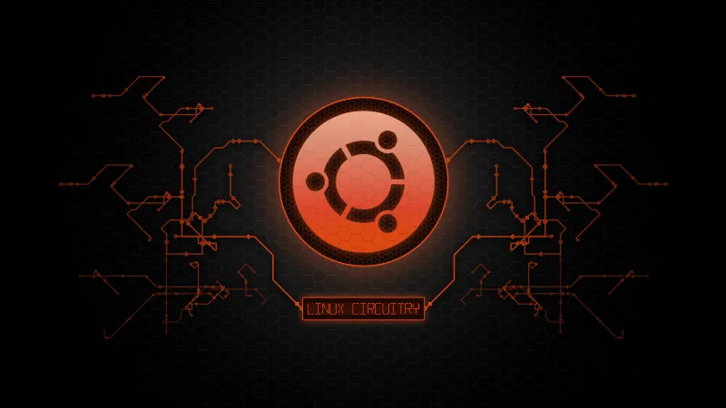 ubuntu, Dark background 5K, Linux wallpaper