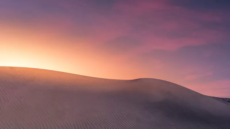 Desert, Sand, Canary Islands, Spain, Sunlight, Stars, Landscape, 5K