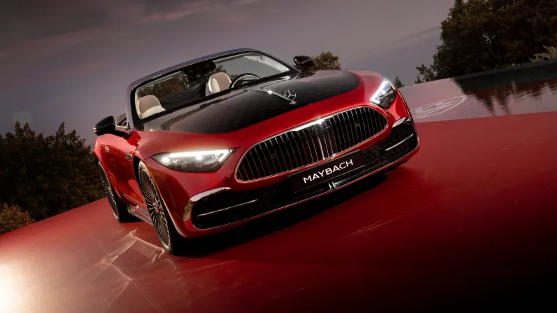 Mercedes-Maybach SL 680, 5K, 2024, Red cars, 8K wallpaper