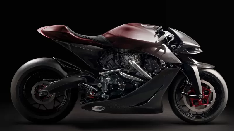 Aston Martin AMB 001, Sports bikes, Futuristic, Black background, 5K, 8K