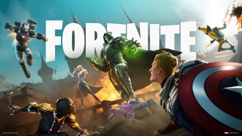 Fortnite Marvel Superheroes, 4K wallpaper, Doctor Doom, War Machine, Captain America, Black Panther