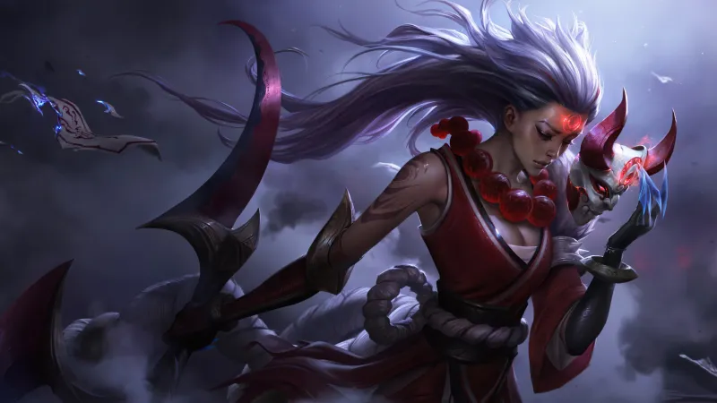 Blood Moon Diana, League of Legends wallpaper 4K