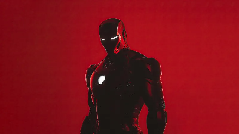 Iron Man, Red aesthetic, 5K wallpaper, 