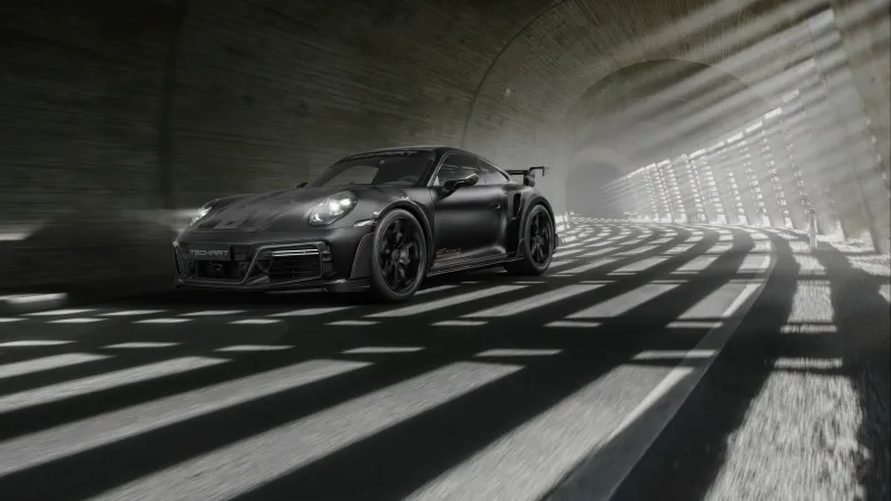 Techart GTstreet R Monochrome, Porsche 911 Turbo S 5K wallpaper