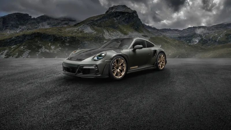 TechArt GTstreet R Touring Monochrome, Porsche 911 Turbo S, 5K wallpaper