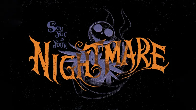 See You in Your Nightmare wallpaper, Jack Skellington, Halloween, Dark background