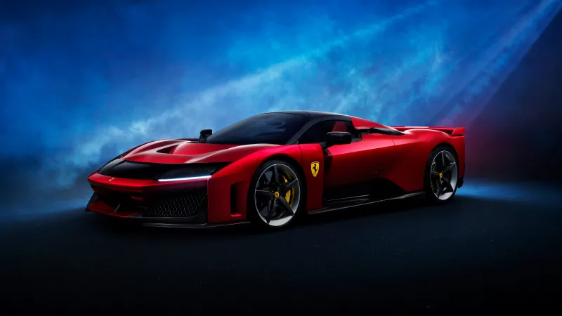 Ferrari F80 Supercar, Blue background