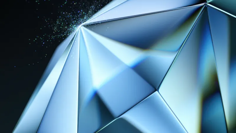 Blue Abstract Wallpaper, Diamond Pattern, Dark Background