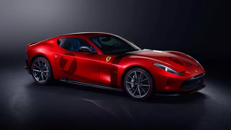 Ferrari Omologata, Supercars, Dark background, 2020, 5K, 8K