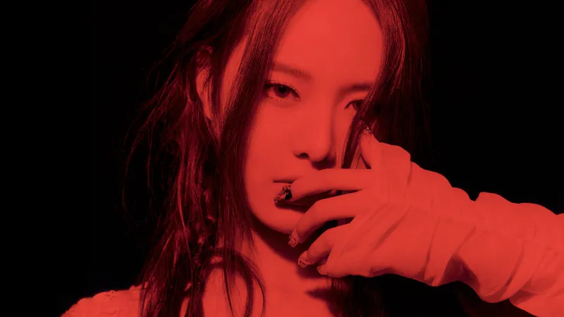 Izna Bang Jeemin, 5K wallpaper, Red wallpaper