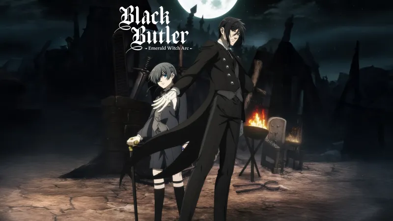 Kuroshitsuji (Black Butler) Key Art, Sebastian Michaelis, Ciel Phantomhive