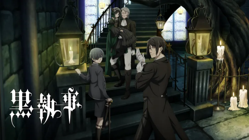 Sebastian Michaelis, Ciel Phantomhive, Kuroshitsuji (Black Butler) Wallpaper