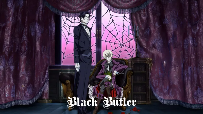 Kuroshitsuji (Black Butler), Sebastian Michaelis, Ciel Phantomhive, 5K background