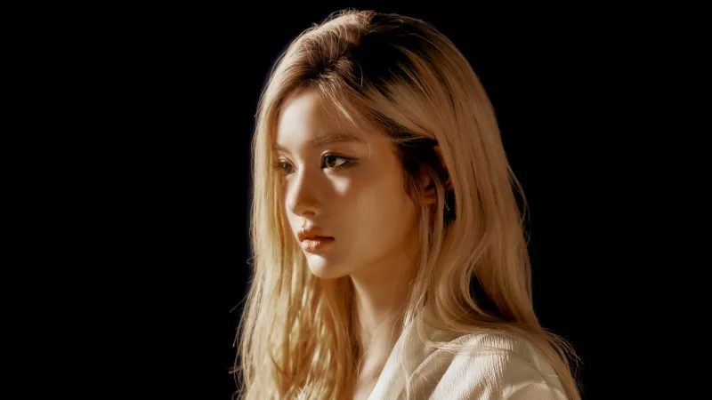 NMIXX Sullyoon, AMOLED wallpaper, black wallpaper