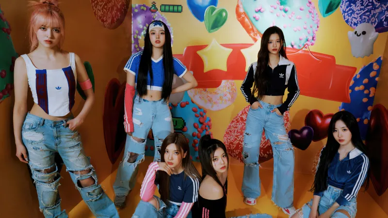 NMIXX wallpaper, K-Pop group, 4k background